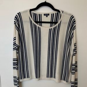 Splendid White/Blue Striped Sweater | XS